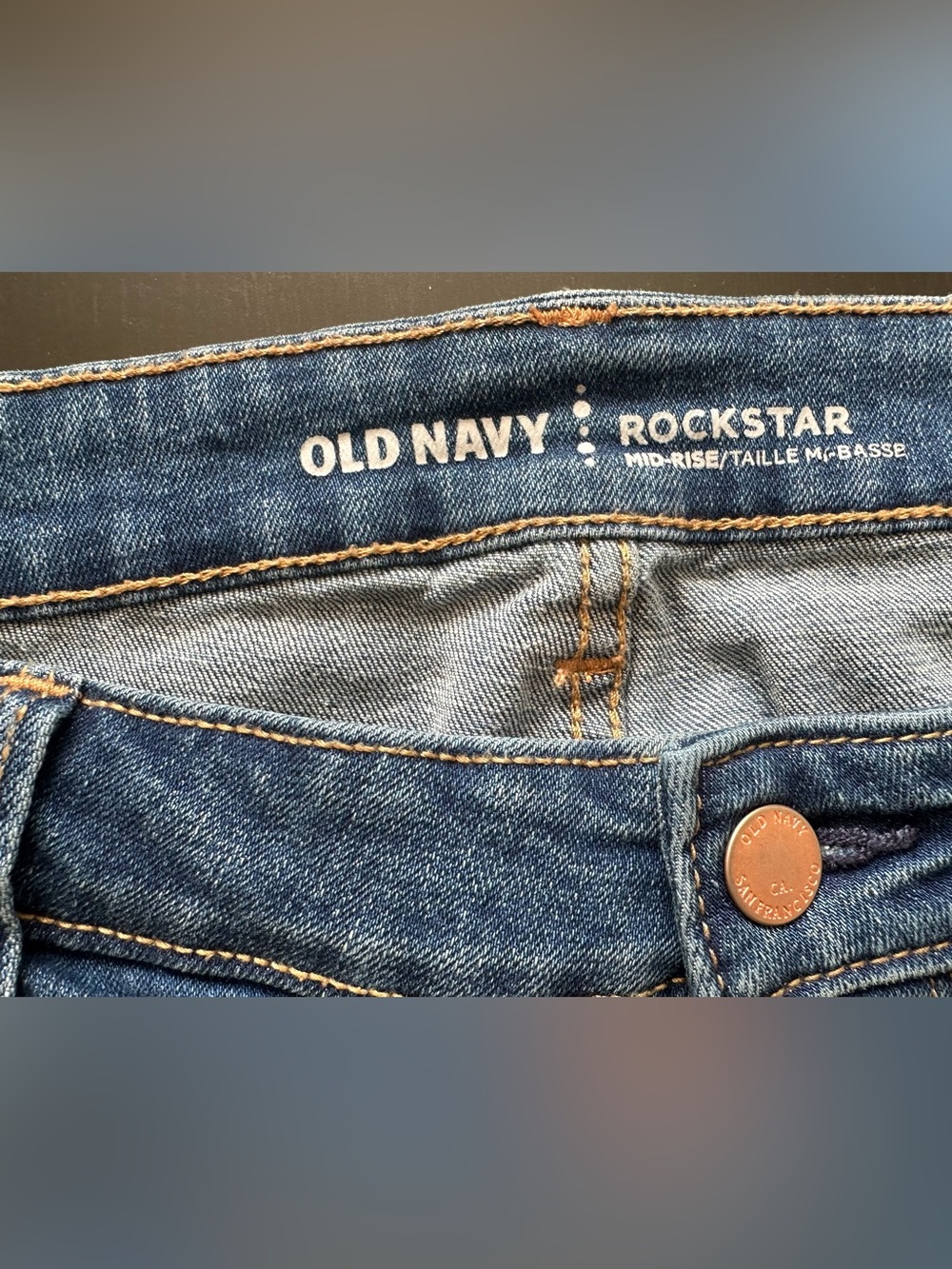 Old Navy Blue Distressed Skinny Jeans - Picture 6 of 13